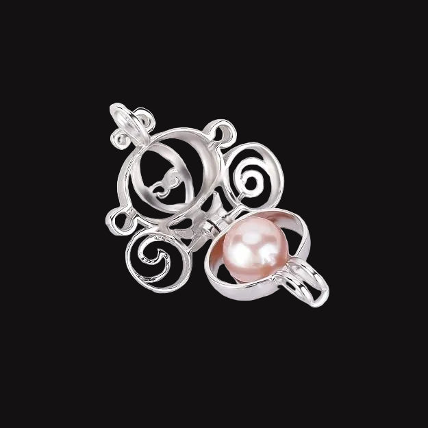 Sterling Silver Coach Pearl Cage