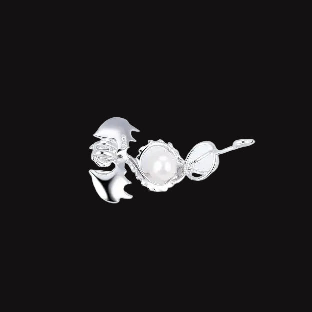 Sterling Silver Dragon Pearl Cage
