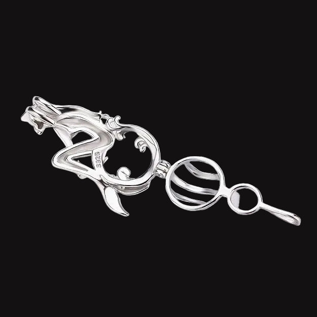Sterling Silver Mermaid Pearl Cage