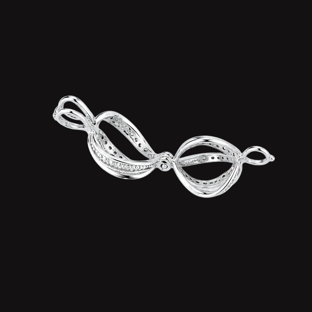 Sterling Silver Ornament Pearl Cage
