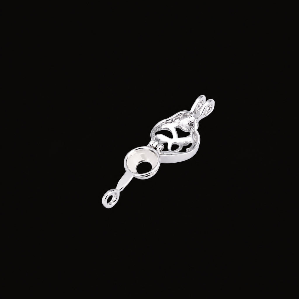 Silver Plated Mother & Child Pearl Cage