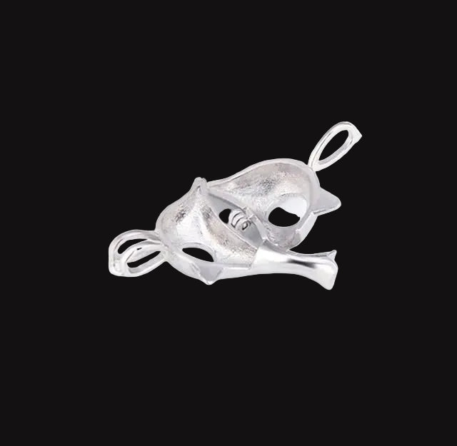 Silver Plated Dolphin Pearl Cage