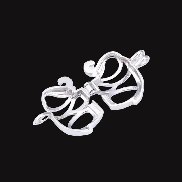 Silver Plated Elephant Pearl Cage