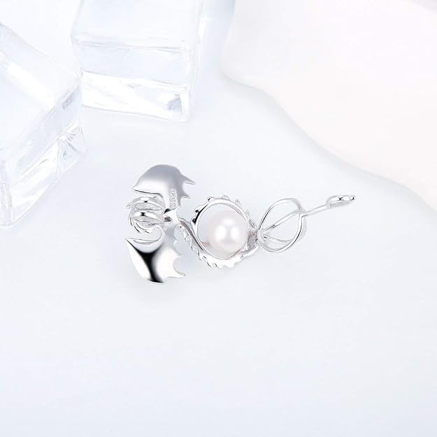 Sterling Silver Dragon Pearl Cage