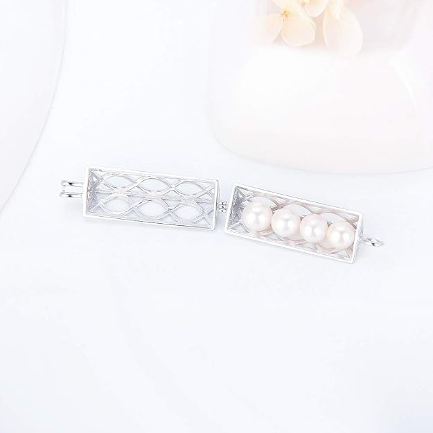 Sterling Silver Long Tube Pearl Cage