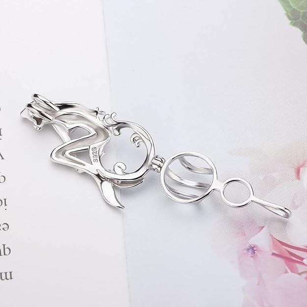Sterling Silver Mermaid Pearl Cage