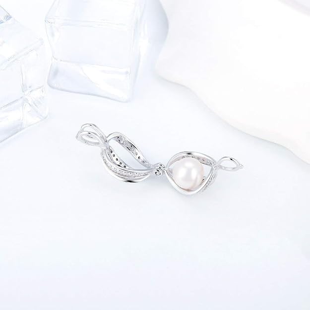 Sterling Silver Ornament Pearl Cage