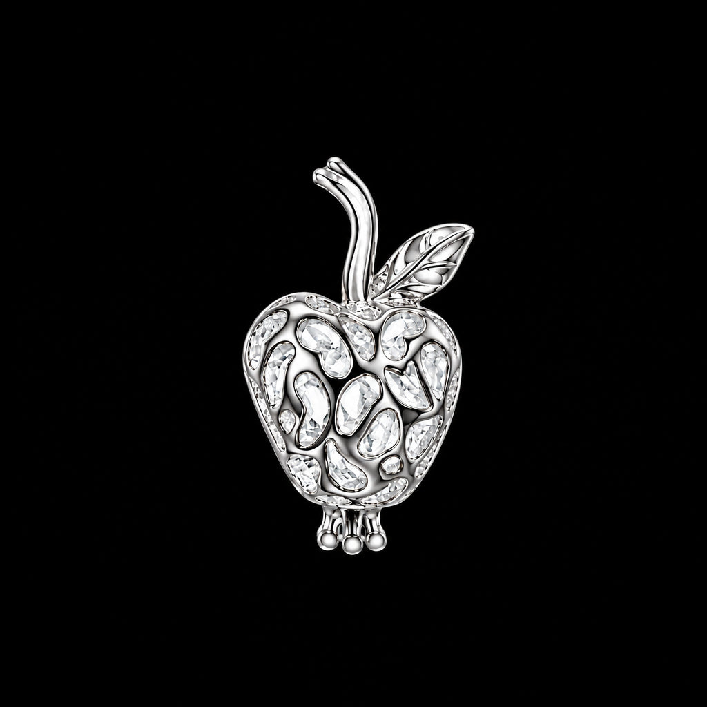 Silver Plated Apple Pearl Cage