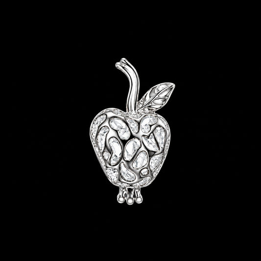 Silver Plated Apple Pearl Cage