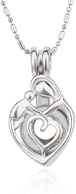 Silver Plated Mother & Child Pearl Cage