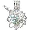 Silver Plated Unicorn Head Pearl Cage