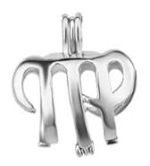 Silver Plated Zodiac - Virgo - Pearl Cage
