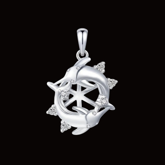 Sterling Silver Dolphin Pearl Cage